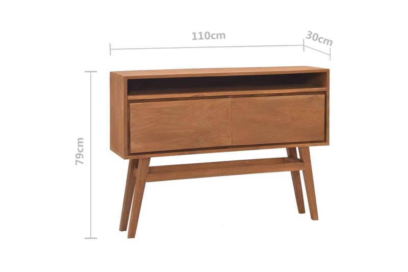 Konsolbord 110x30x79 cm massiv teak - Brun - Hallbord - Konsolbord & sidobord