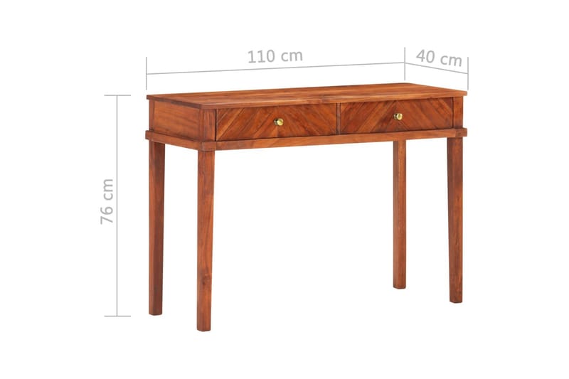 Konsolbord 110x40x76 cm massivt akaciaträ - Brun - Hallbord - Konsolbord & sidobord