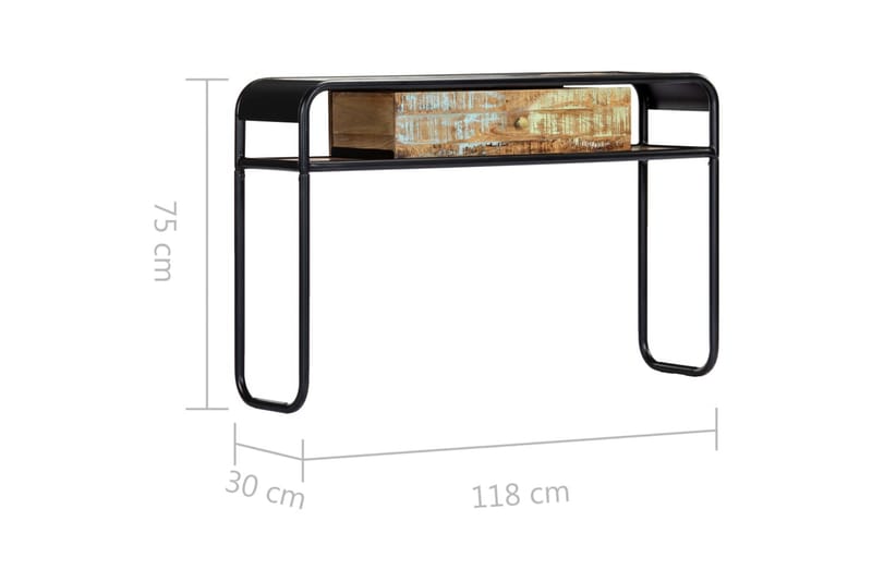 Konsolbord 118x30x75 cm massivt återvunnet trä - Brun - Hallbord - Konsolbord & sidobord