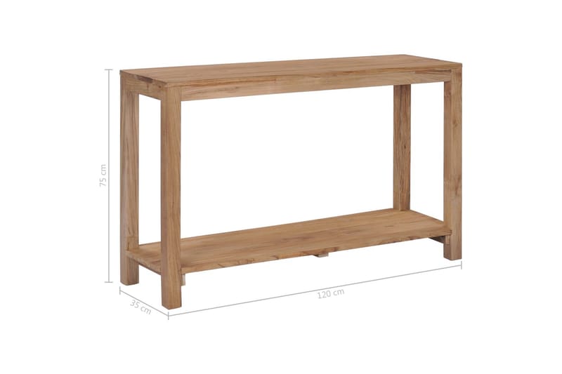 Konsolbord 120x35x75 cm massiv teak - Brun - Hallbord - Konsolbord & sidobord