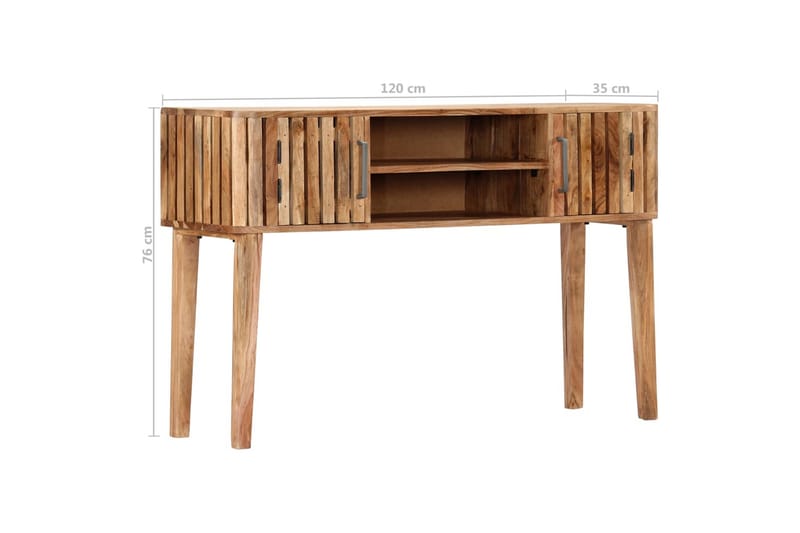 Konsolbord 120x35x76 cm massivt akaciaträ - Brun - Hallbord - Konsolbord & sidobord