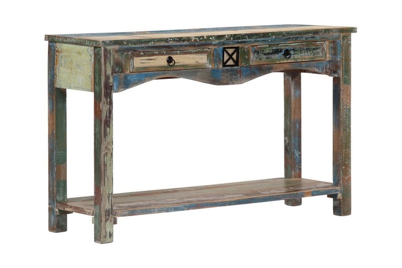 Konsolbord 120x40x75 cm massivt återvunnet trä - Flerfärgad - Hallbord - Konsolbord & sidobord