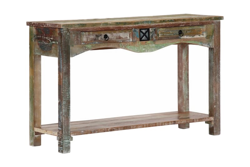 Konsolbord 120x40x75 cm massivt återvunnet trä - Flerfärgad - Hallbord - Konsolbord & sidobord