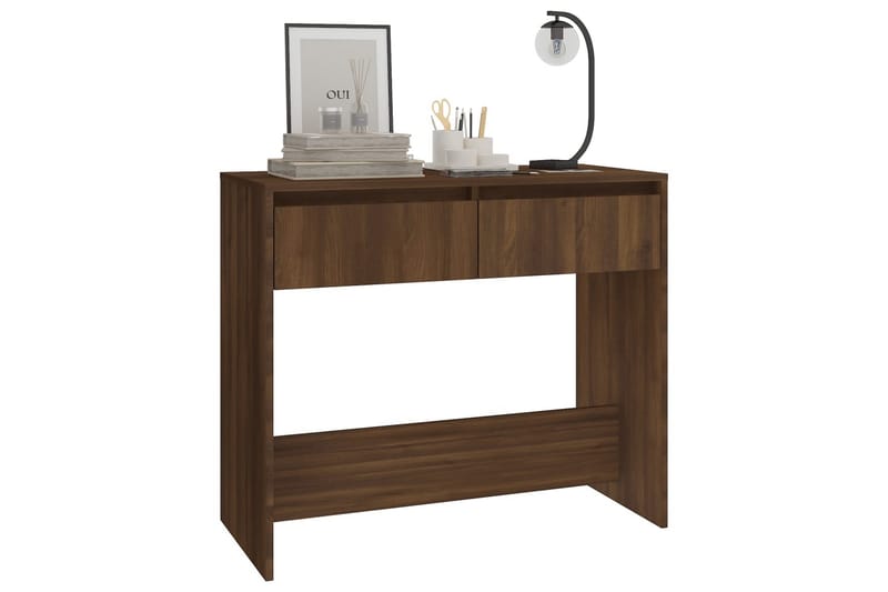 Konsolbord brun ek 89x41x76,5 cm stål - Brun - Möbler - Bord & matgrupper - Avlastningsbord - Konsolbord & sidobord