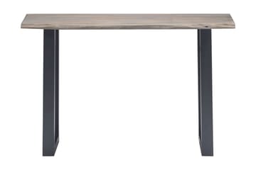 Konsolbord grå 115x35x76 cm massivt akaciaträ och järn