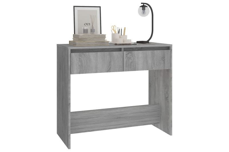 Konsolbord grå sonoma-ek 89x41x76,5 cm stål - Grå - Möbler - Bord & matgrupper - Avlastningsbord - Konsolbord & sidobord