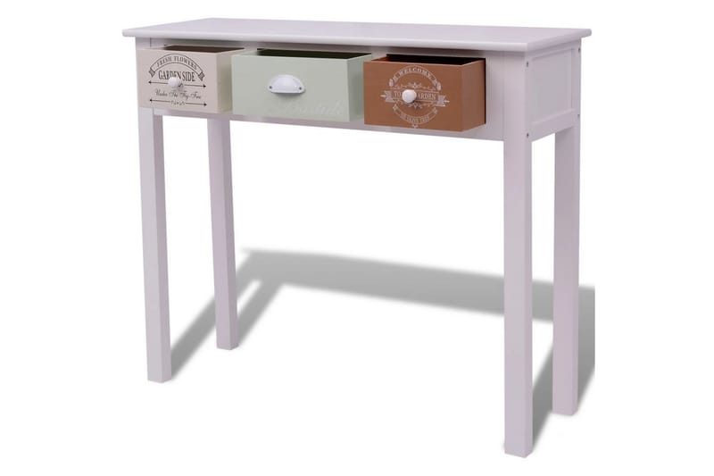 Konsolbord i fransk stil trä - Vit - Hallbord - Konsolbord & sidobord