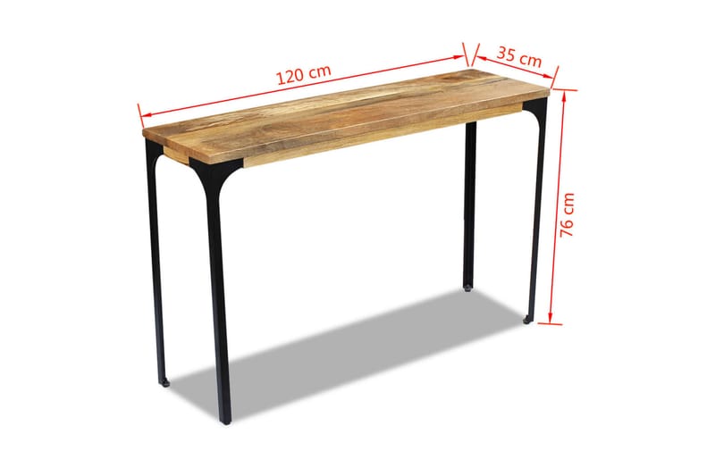 Konsolbord mangoträ 120x35x76 cm - Brun - Hallbord - Konsolbord & sidobord