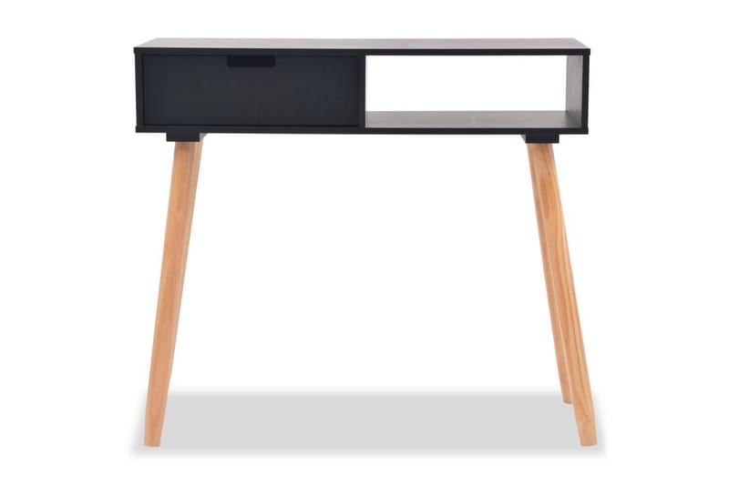 Konsolbord massiv furu 80x30x72 cm svart - Svart - Möbler - Bord & matgrupper - Avlastningsbord - Konsolbord & sidobord