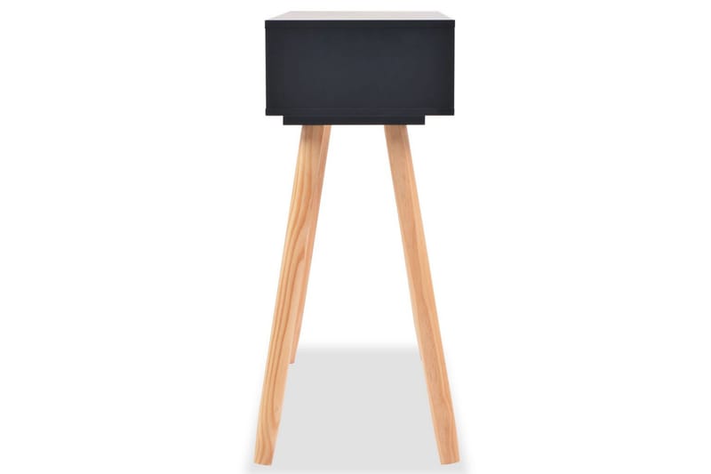 Konsolbord massiv furu 80x30x72 cm svart - Svart - Möbler - Bord & matgrupper - Avlastningsbord - Konsolbord & sidobord