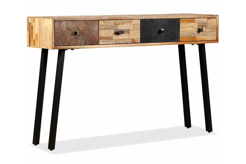 Konsolbord massivt återvunnet teakträ 120x30x76 cm - Flerfärgad - Hallbord - Konsolbord & sidobord