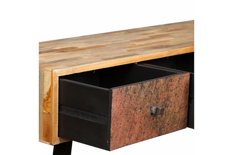 Konsolbord massivt återvunnet teakträ 120x30x76 cm - Flerfärgad - Konsolbord & sidobord - Hallbord