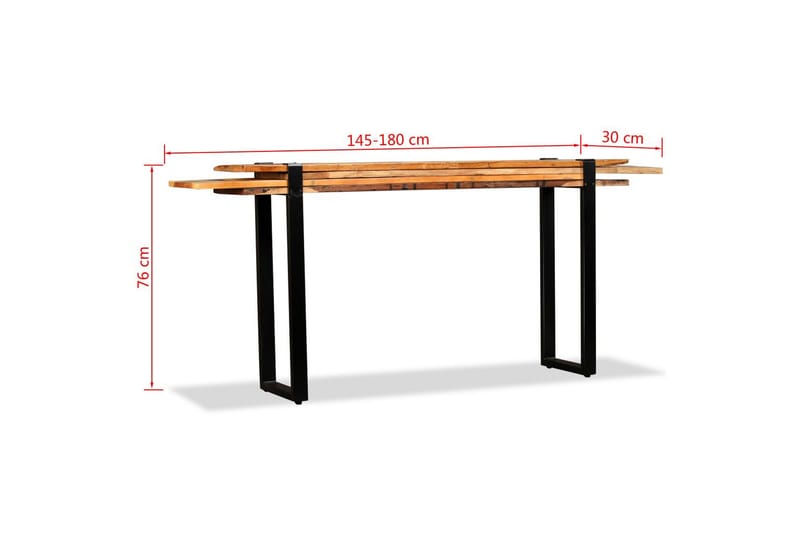 Konsolbord massivt återvunnet trä justerbar - Flerfärgad - Möbler - Bord & matgrupper - Avlastningsbord - Konsolbord & sidobord