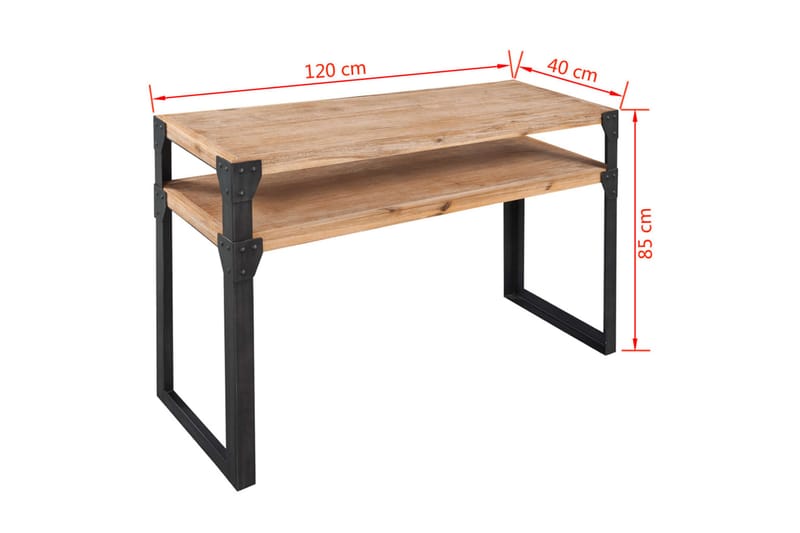 Konsolbord massivt akaciaträ 120x40x85 cm - Brun - Möbler - Bord & matgrupper - Avlastningsbord - Konsolbord & sidobord