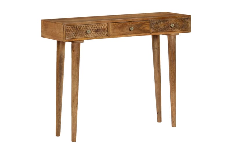 Konsolbord massivt mangoträ 102x30x79 cm - Brun - Konsolbord & sidobord - Hallbord