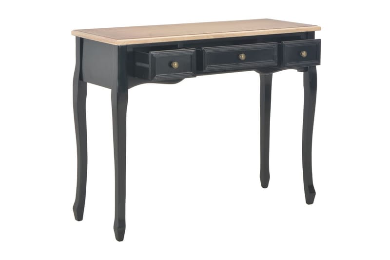 Konsolbord med 3 lådor svart - Svart - Möbler - Bord & matgrupper - Avlastningsbord - Konsolbord & sidobord