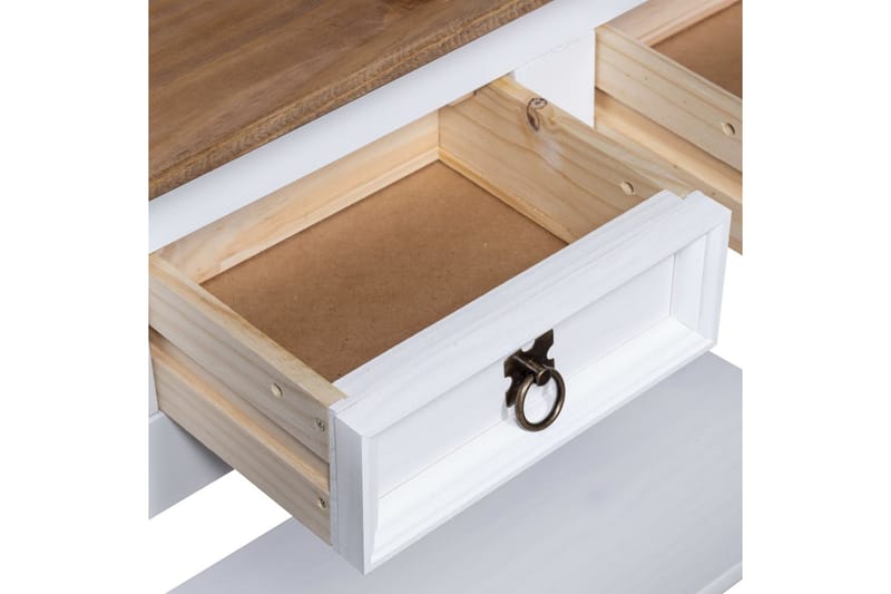 Konsolbord mexikansk Coronastil furu vit 90x34,5x73 cm - Vit - Möbler - Bord & matgrupper - Avlastningsbord - Konsolbord & sidobord