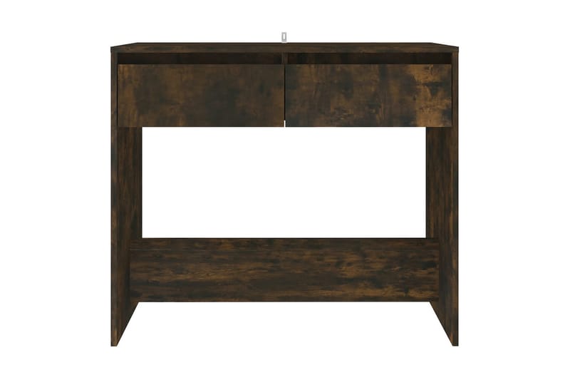 Konsolbord rökfärgad ek 89x41x76,5 cm stål - Brun - Möbler - Bord & matgrupper - Avlastningsbord - Konsolbord & sidobord