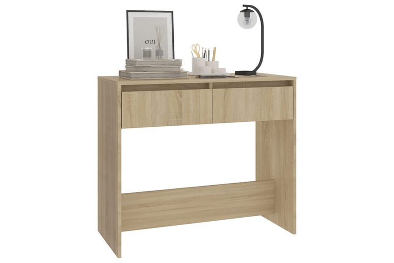 Konsolbord sonoma-ek 89x41x76,5 cm stål - Beige - Möbler - Bord & matgrupper - Avlastningsbord - Konsolbord & sidobord
