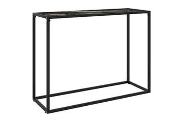 Konsolbord svart 100x35x75 cm härdat glas