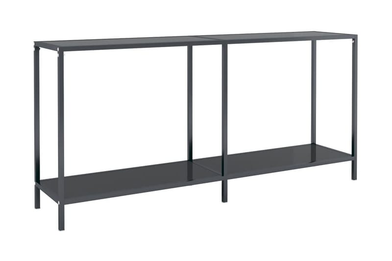 Konsolbord svart 160x35x75 cm härdat glas - Svart - Hallbord - Konsolbord & sidobord