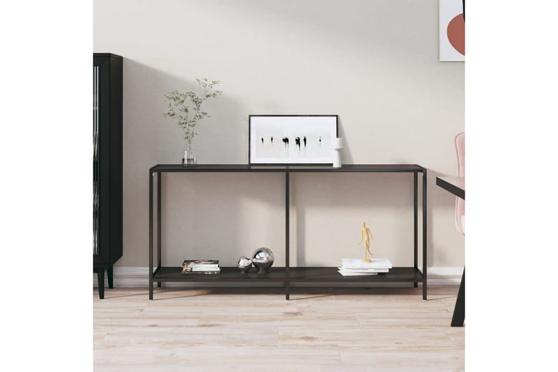 Konsolbord svart 160x35x75 cm härdat glas - Svart - Möbler - Bord & matgrupper - Avlastningsbord - Konsolbord & sidobord