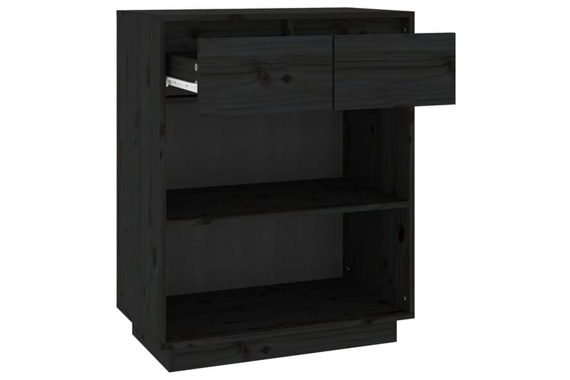 Konsolbord svart 60x34x75 cm massiv furu - Svart - Hallbord - Konsolbord & sidobord