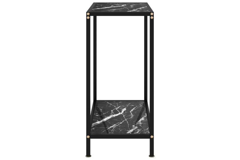 Konsolbord svart 60x35x75 cm härdat glas - Svart - Lampbord - Brickbord & småbord