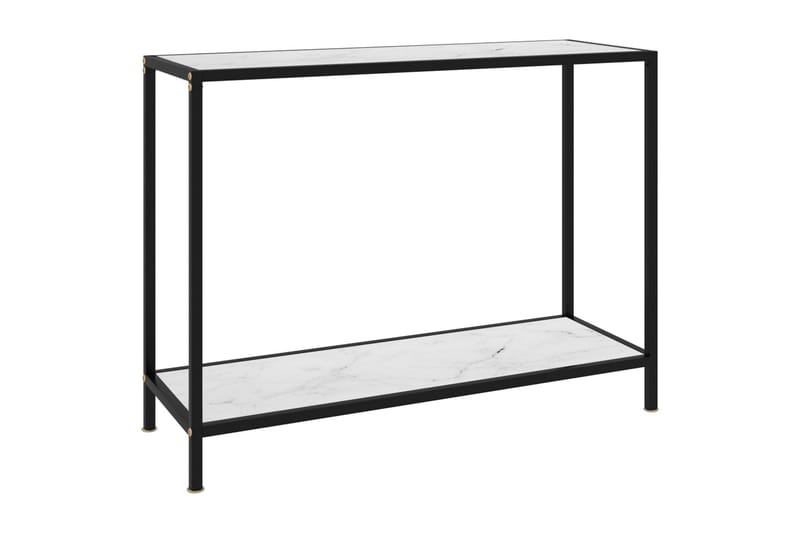 Konsolbord vit 100x35x75 cm härdat glas - Vit - Hallbord - Konsolbord & sidobord
