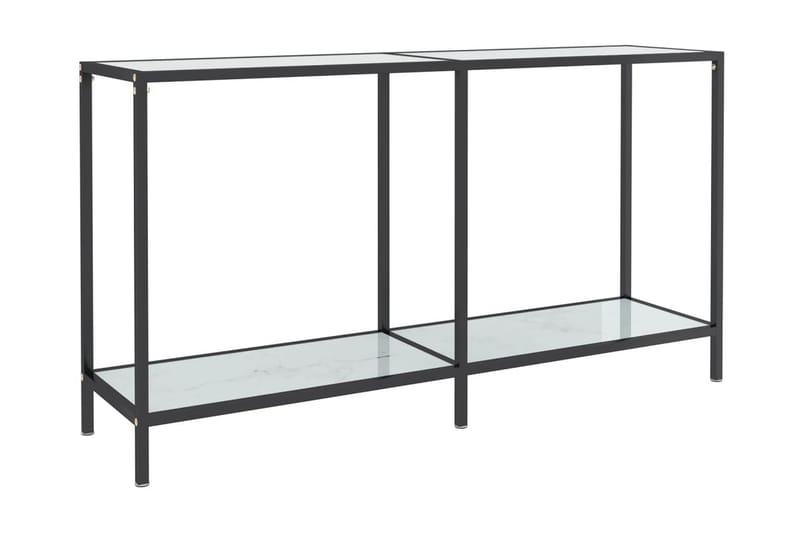 Konsolbord vit 140x35x75,5 cm härdat glas - Vit - Hallbord - Konsolbord & sidobord