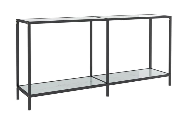 Konsolbord vit 160x35x75 cm härdat glas - Vit - Hallbord - Konsolbord & sidobord