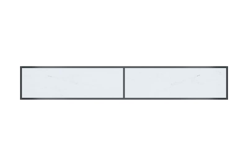 Konsolbord vit 220x35x75,5 cm härdat glas - Vit - Möbler - Bord & matgrupper - Avlastningsbord - Konsolbord & sidobord