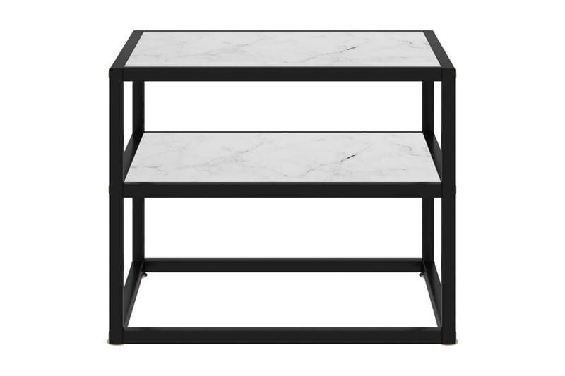 Konsolbord vit 50x40x40 cm härdat glas - Vit - Hallbord - Konsolbord & sidobord