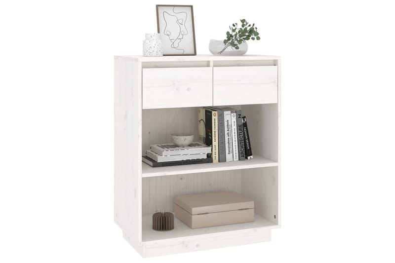 Konsolbord vit 60x34x75 cm massiv furu - Vit - Möbler - Bord & matgrupper - Avlastningsbord - Konsolbord & sidobord