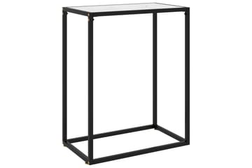 Konsolbord vit 60x35x75 cm härdat glas