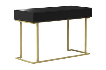 Konsolbord/skrivbord svart/guld WESTPORT - Svart - Möbler - Bord & matgrupper - Avlastningsbord - Konsolbord & sidobord