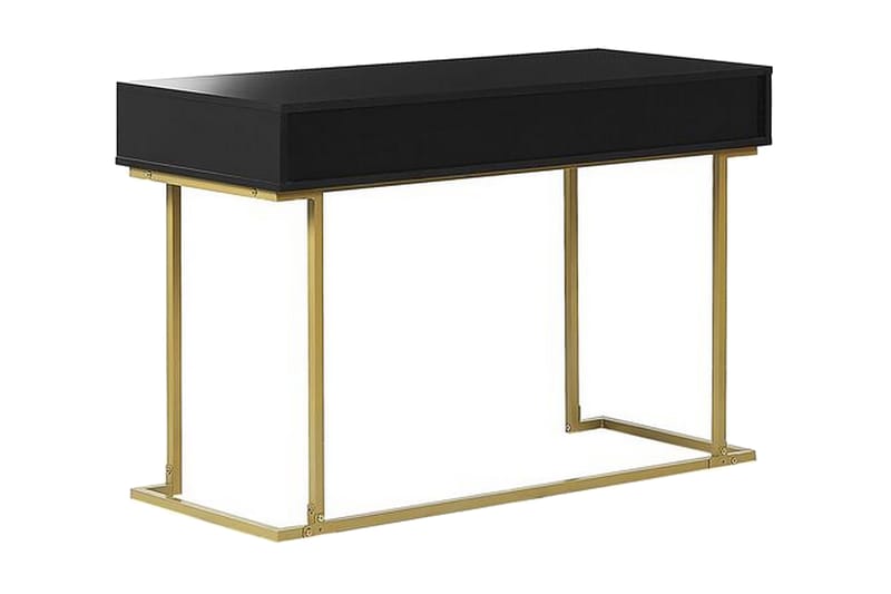 Konsolbord/skrivbord svart/guld WESTPORT - Svart - Möbler - Bord & matgrupper - Avlastningsbord - Konsolbord & sidobord