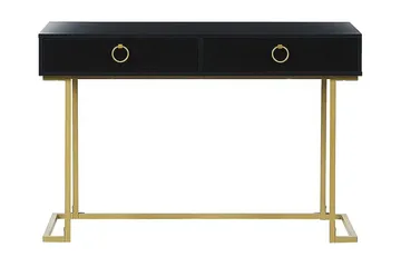 Konsolbord/skrivbord svart/guld WESTPORT - Svart - Möbler - Bord & matgrupper - Avlastningsbord - Konsolbord & sidobord