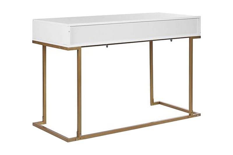 Konsolbord/skrivbord vit/guld WESTPORT - Vit - Möbler - Bord & matgrupper - Avlastningsbord - Konsolbord & sidobord