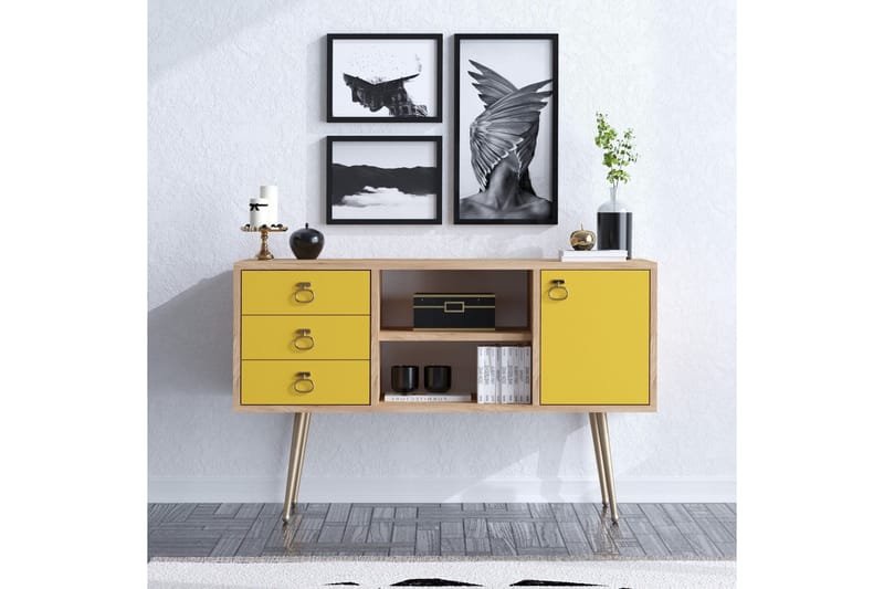 Konsollbord 120 cm - Natur/Gul - Möbler - Bord & matgrupper - Avlastningsbord - Konsolbord & sidobord