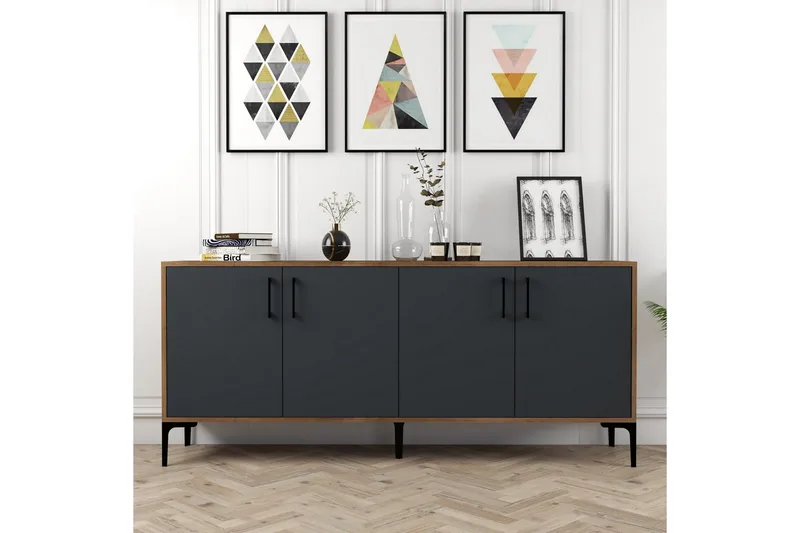 Levents Avlastningsbord 180 cm - Valnöt/Antracit - Möbler - Bord & matgrupper - Avlastningsbord - Konsolbord & sidobord