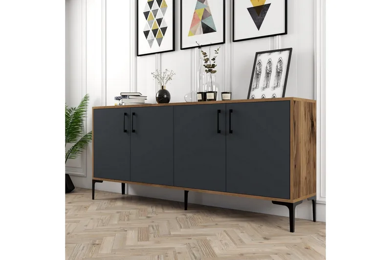 Levents Avlastningsbord 180 cm - Valnöt/Antracit - Möbler - Bord & matgrupper - Avlastningsbord - Konsolbord & sidobord