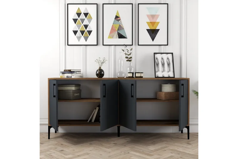 Levents Avlastningsbord 180 cm - Valnöt/Antracit - Möbler - Bord & matgrupper - Avlastningsbord - Konsolbord & sidobord