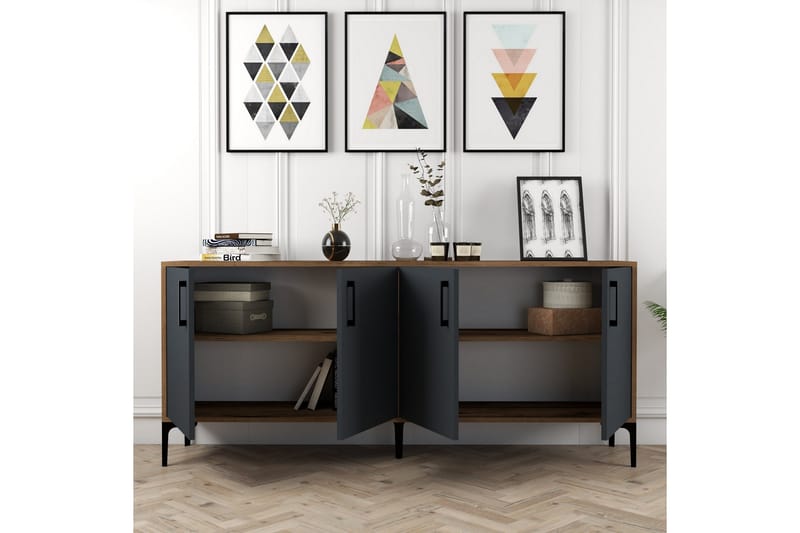 Levents Avlastningsbord 180 cm - Valnöt/Antracit - Möbler - Bord & matgrupper - Avlastningsbord - Konsolbord & sidobord