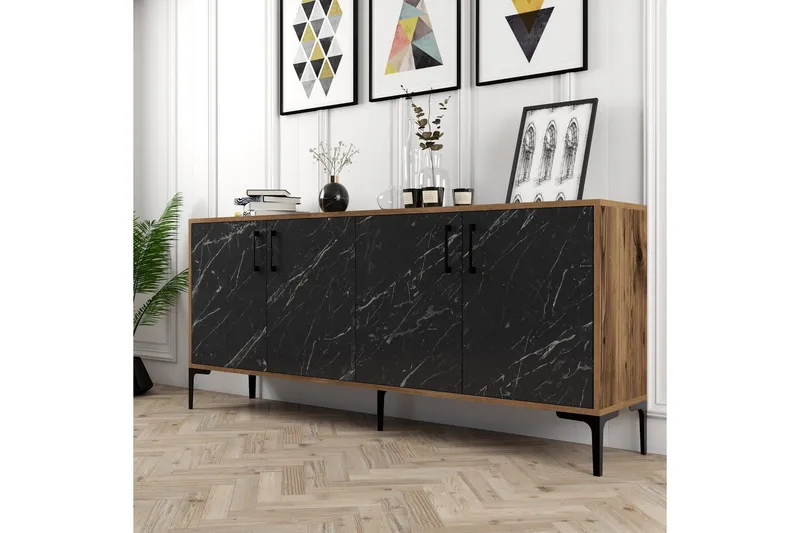 Levents Avlastningsbord 180 cm - Valnöt/Svart - Möbler - Bord & matgrupper - Avlastningsbord - Konsolbord & sidobord