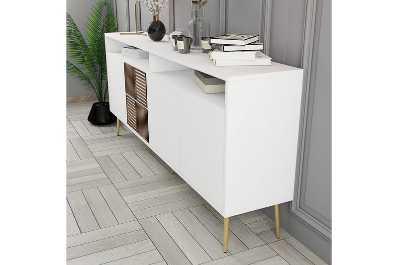 Lissione Konsollbord 180 cm - Guld/Vit - Förvaring - Förvaringsmöbler - Sideboard & skänk