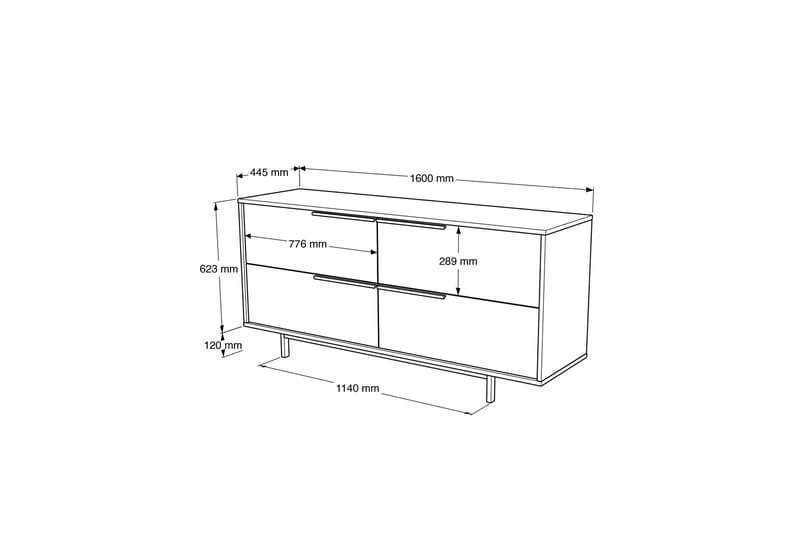 Liyakat Konsollbord 160 cm - Ek - Hallbord - Konsolbord & sidobord