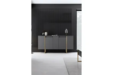 Luxe Konsollbord 160 cm - Grå/Guld - Förvaring - Förvaringsmöbler - Sideboard & skänk