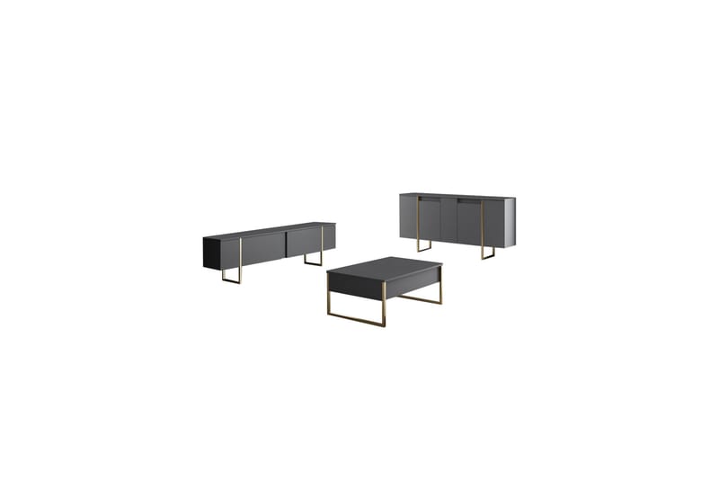 Luxe Konsollbord 160 cm - Grå/Guld - Hallbord - Konsolbord & sidobord