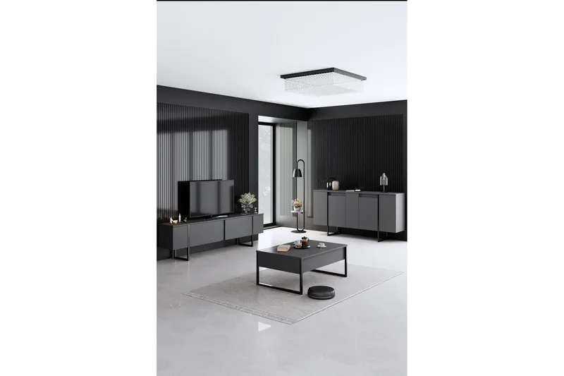 Luxe Konsollbord 160 cm - Grå/Svart - Möbler - Bord & matgrupper - Avlastningsbord - Konsolbord & sidobord